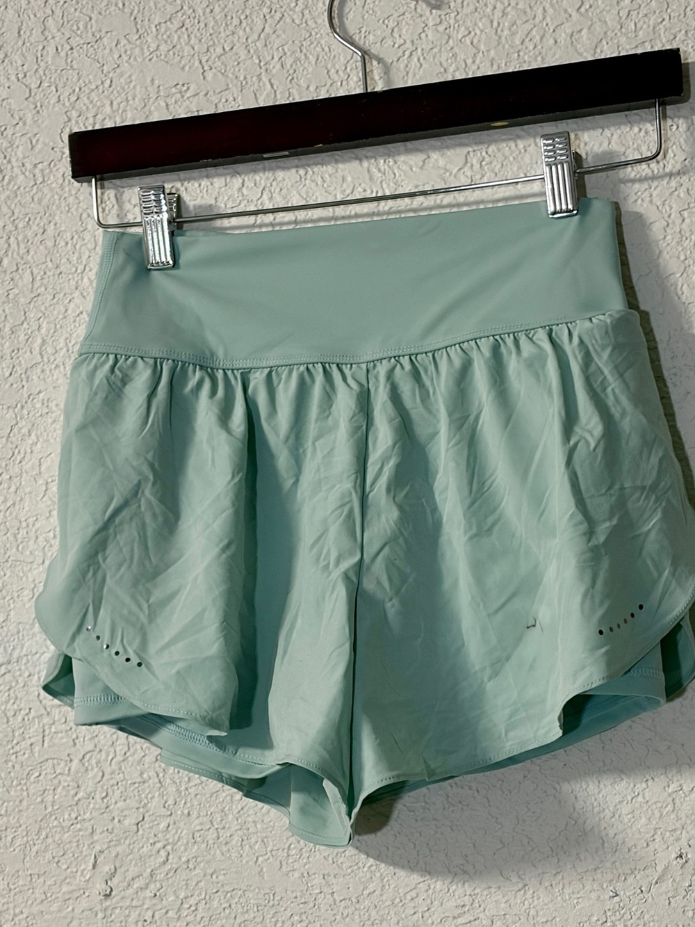 HALARA Mint Green Softly Zero quick dry High waisted Athletic Shorts New w FLAW